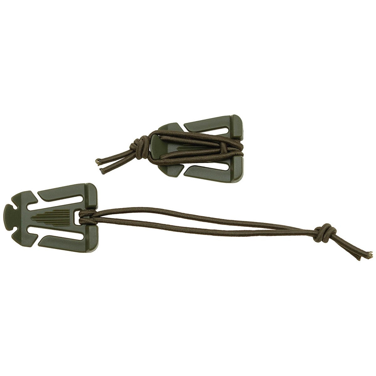 Clip mit Gummiband, "MOLLE",oliv, 2er Pack