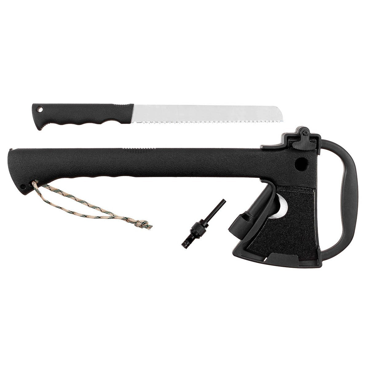 Axt, "Survival", Nylonstiel,schwarz, Scheide