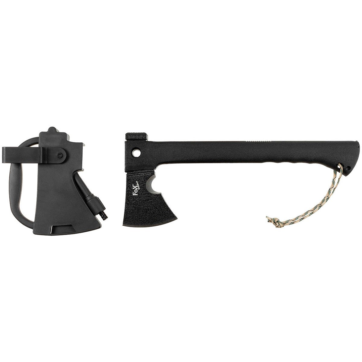 Axt, "Survival", Nylonstiel,schwarz, Scheide