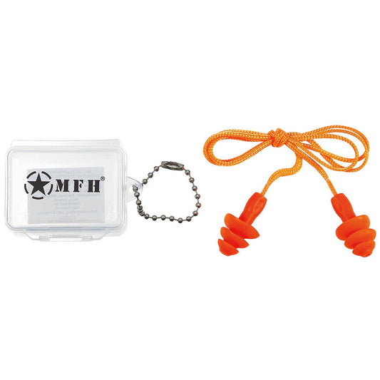 Gehörschutzstöpsel, orange,mit Transportbox