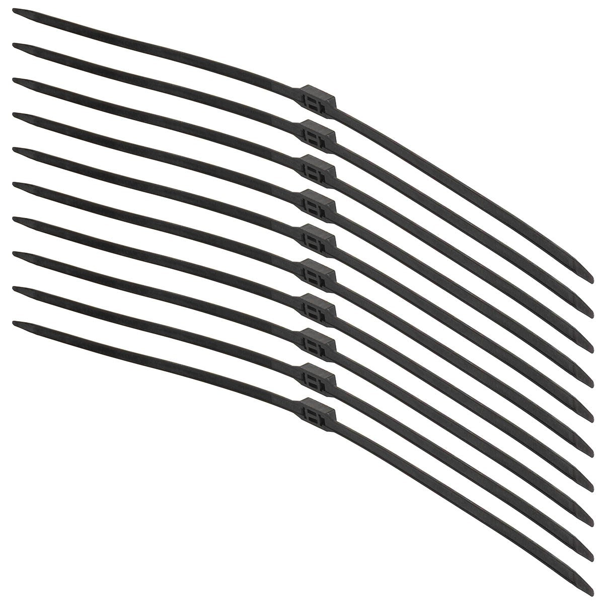 Kunststoffhandschellen,10 St./P., 80 x 1,27cm,schwarz