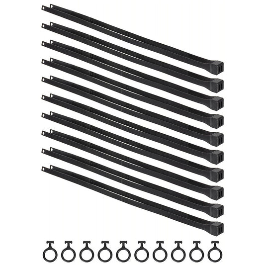 Kunststoffhandschellen,10 St./P.,53,5 x 1,3cm,schwarz