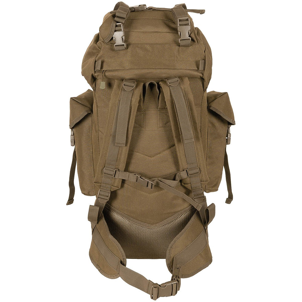 BW Kampfrucksack, "MOLLE",65 l, Alu-Aussteifung, coyote