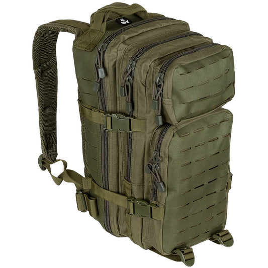 US Rucksack, Assault I,Laser, oliv
