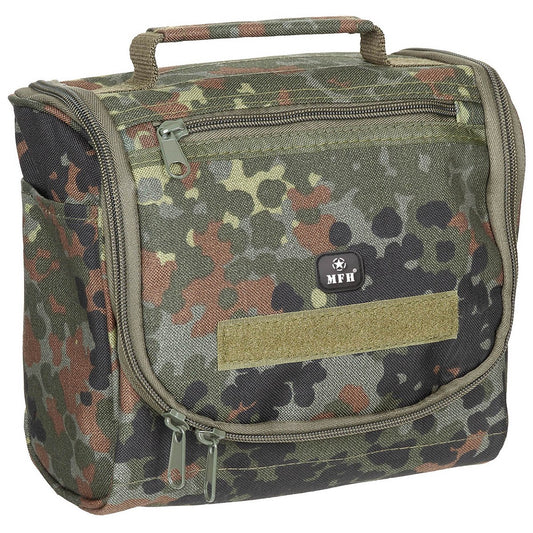 Waschzeugtasche, flecktarn,Cordura