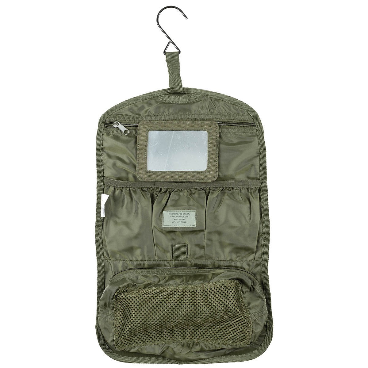 Brit. Waschzeugtasche,rollbar, oliv