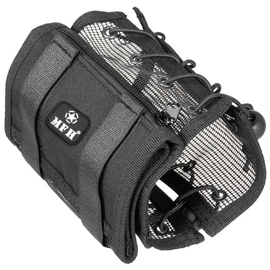 Armtasche, schwarz,Geld- und Kartenfach