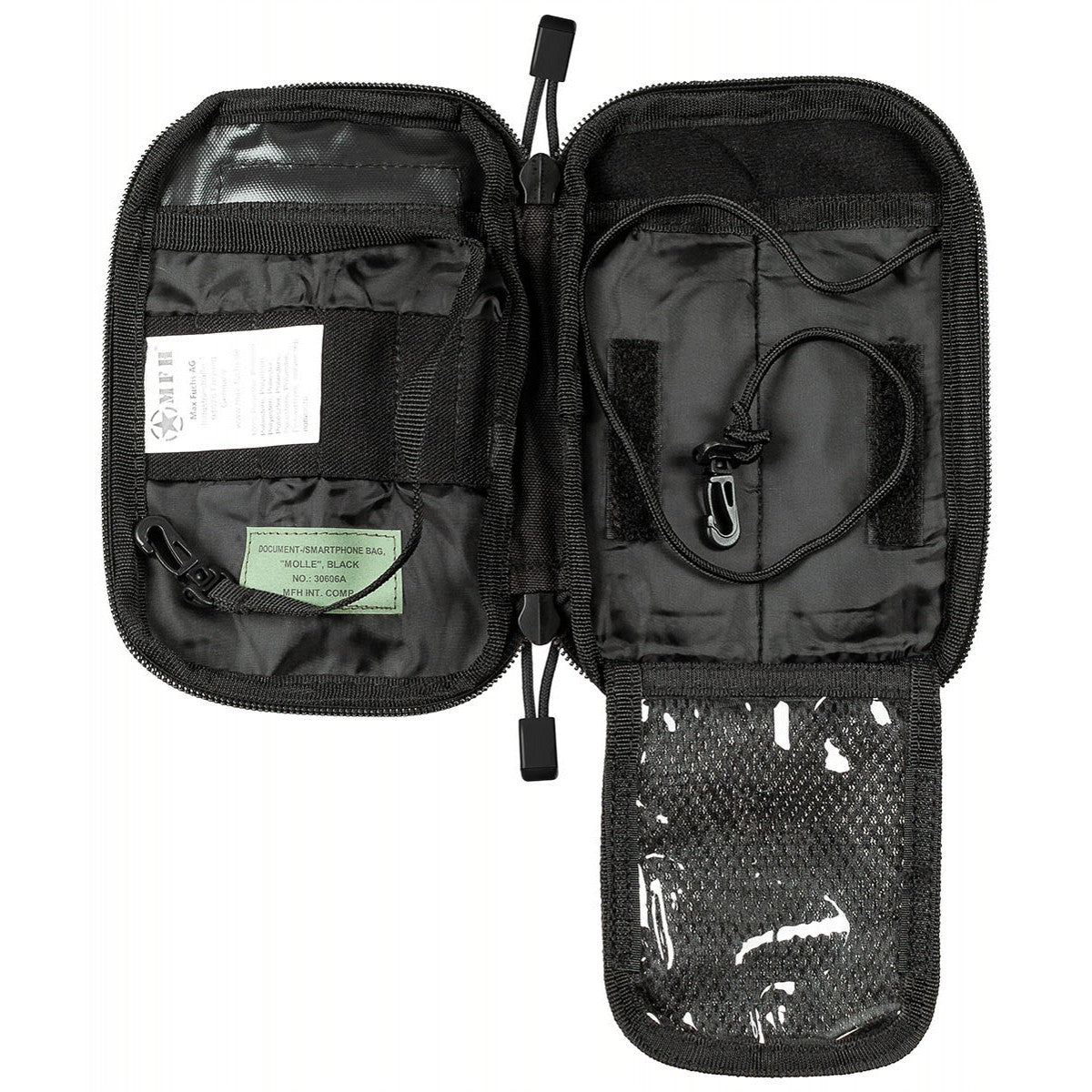 Dokumenten-/Smartphone-Tasche,MOLLE, schwarz