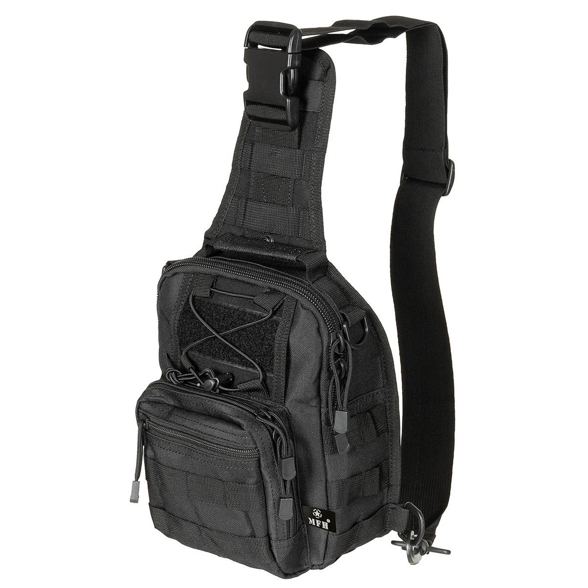 Schulter-Umhängetasche,MOLLE, schwarz