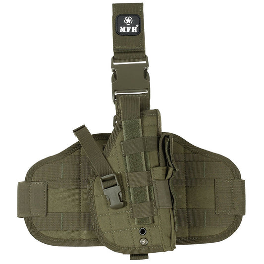 Pistolenbeinholster, "MOLLE",rechts, oliv