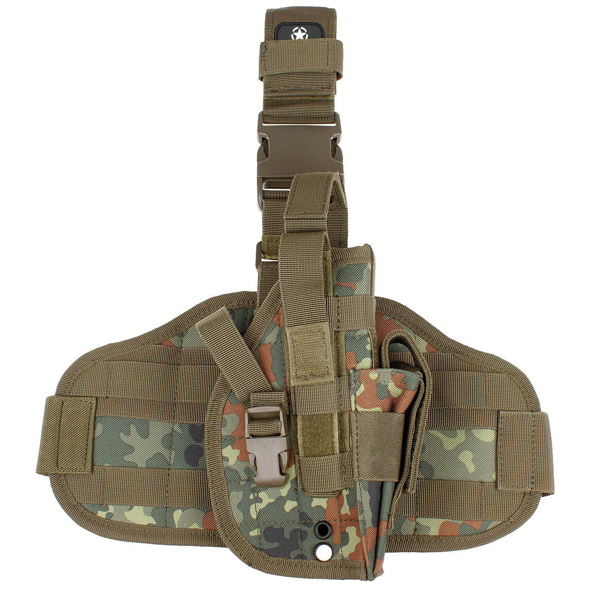 Pistolenbeinholster, "MOLLE",rechts, flecktarn