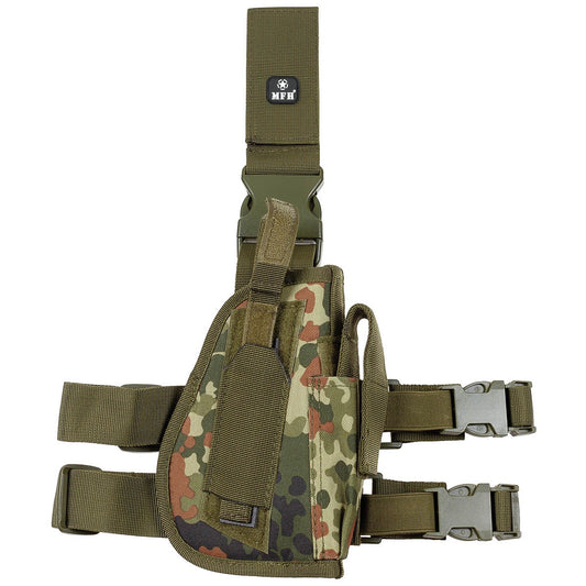 Pistolenbeinholster, rechts,flecktarn