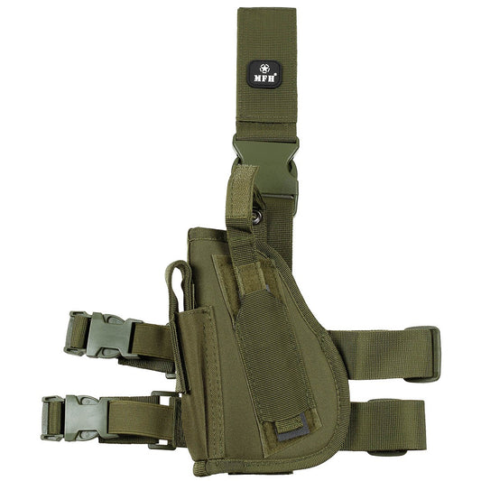 Pistolenbeinholster, links,oliv