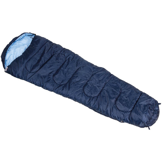 Mumienschlafsack, blau,2-lagige Füllung