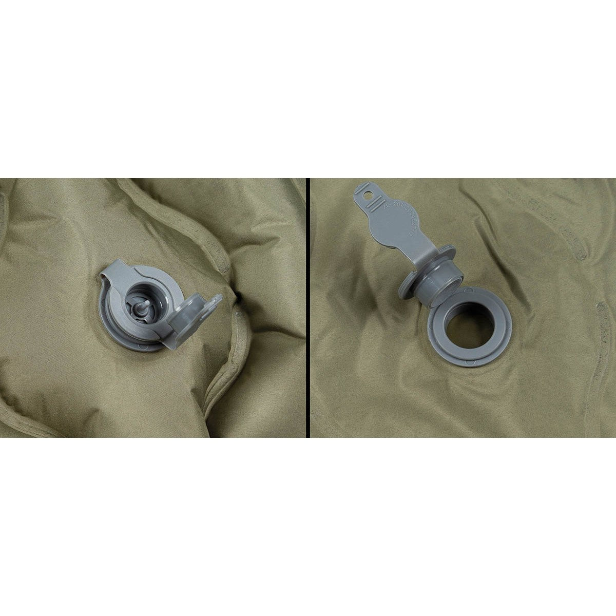 Isomatte, aufblasbar,mit Kopfteil, oliv