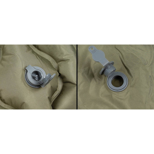 Isomatte, aufblasbar,mit Kopfteil, oliv