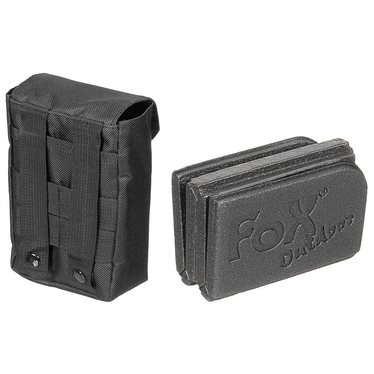 Thermositzkissen, faltbar,mit Molle-Tasche, schwarz