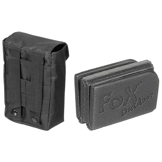 Thermositzkissen, faltbar,mit Molle-Tasche, schwarz