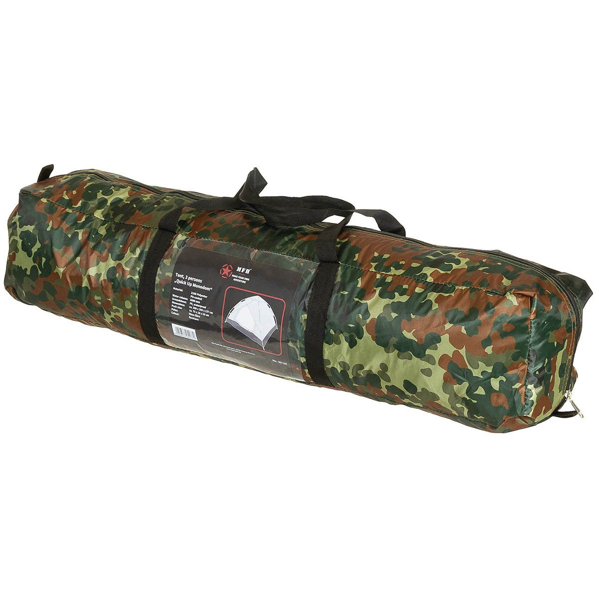 Zelt, "Quick Up Monodom", 3 Personen, flecktarn