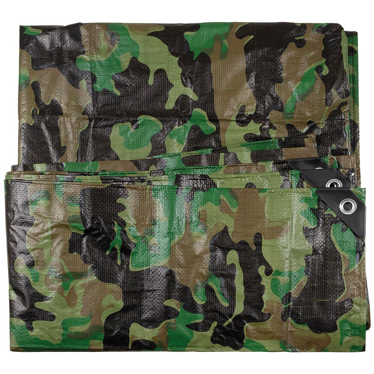 Abdeckplane, PE, woodland,Metallösen, ca. 190 x 300 cm