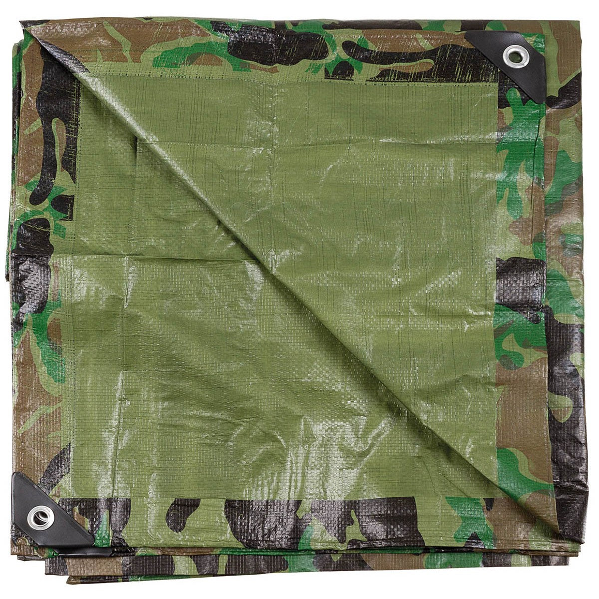 Abdeckplane, PE, woodland,Metallösen, ca. 300 x 400 cm