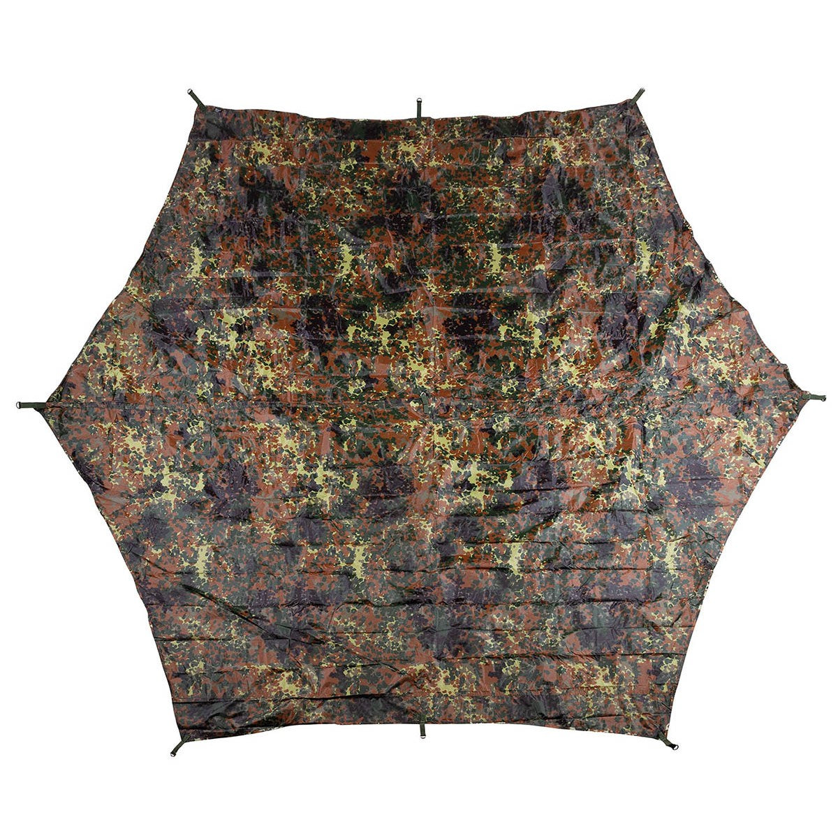 Plane, "Hexagon-Tarp",flecktarn, ca. 340 x 310 cm