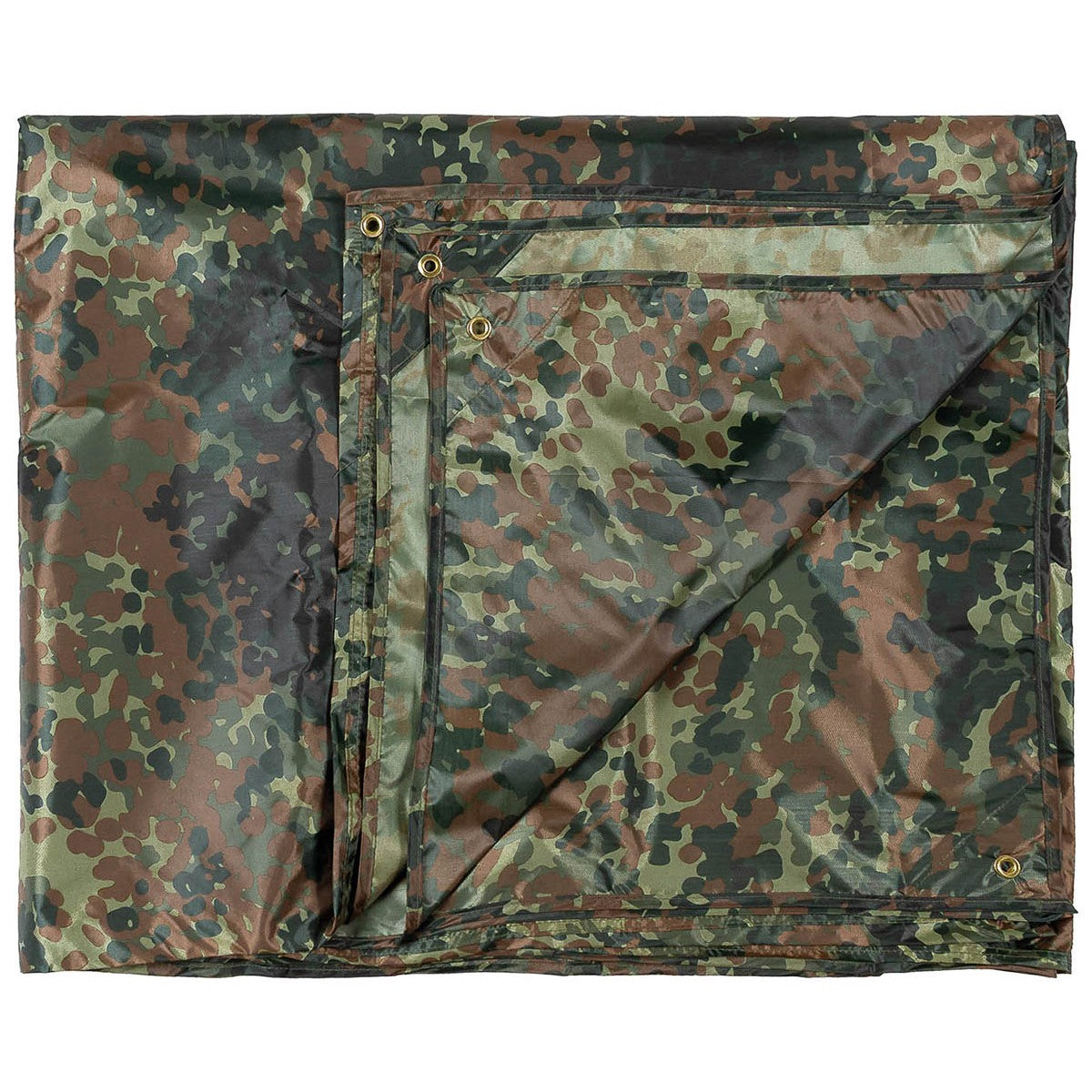 Mehrzweckplane, "Tarp",flecktarn, ca. 300 x 300 cm