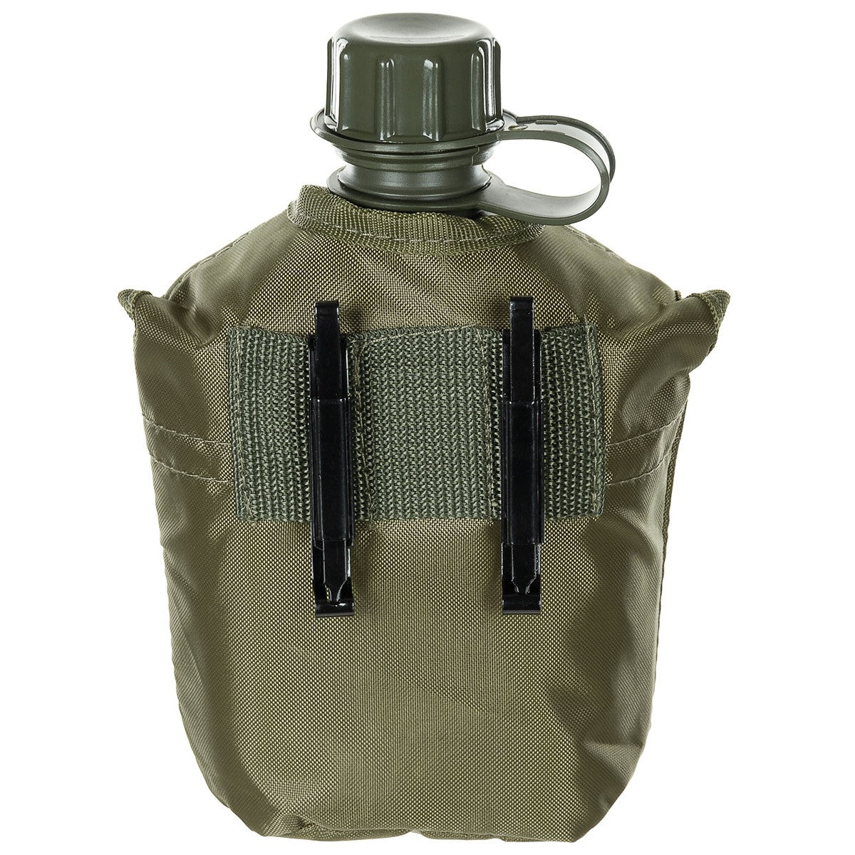 US Plastikfeldflasche, 1 l,Hülle, oliv