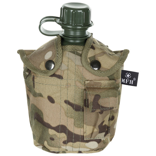 US Plastikfeldflasche, 1 l,Hülle, operation-camo