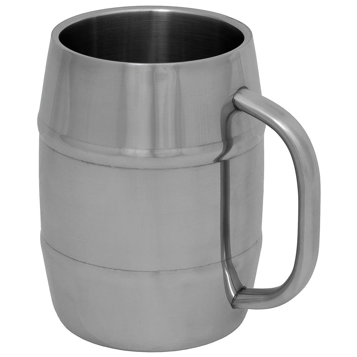 Krug, "Fass", Edelstahl,1 l, doppelwandig