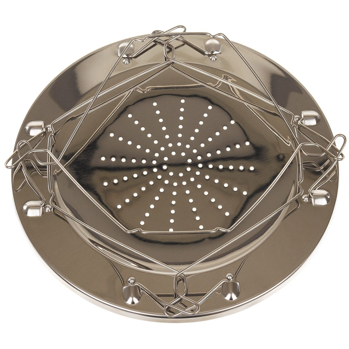 Campingtoaster, klappbar, für 4 Scheiben, mit Zange