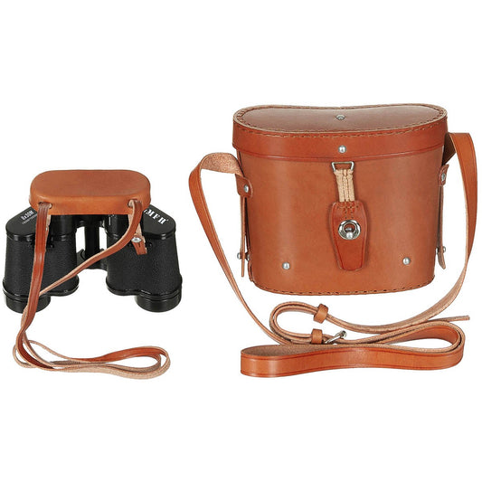 Fernglas, 8 x 30,schwarz, mit Lederbehälter