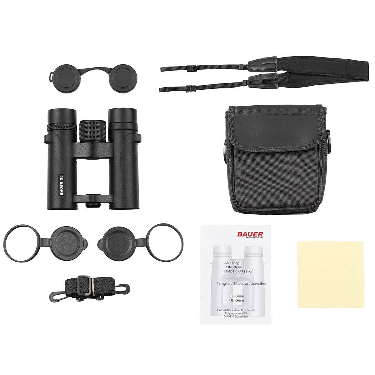 BAUER Fernglas, Outdoor SL,8 x 26, wasserdicht, schwarz