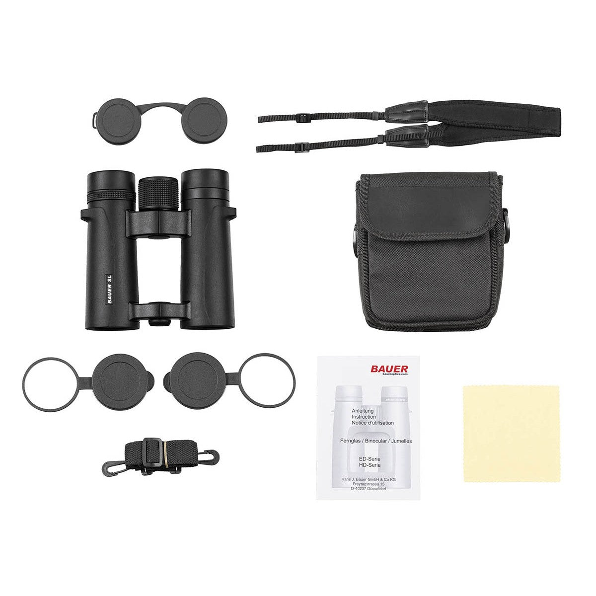 BAUER Fernglas, Outdoor SL,10 x 34, wasserdicht, schwarz