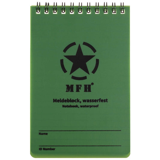 Meldeblock, wasserfest, groß,Spiralbindung, 10 x 15 cm