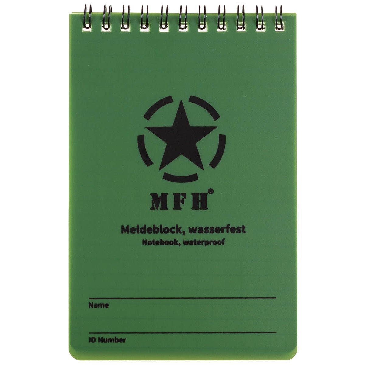 Meldeblock, wasserfest, groß,Spiralbindung, 10 x 15 cm