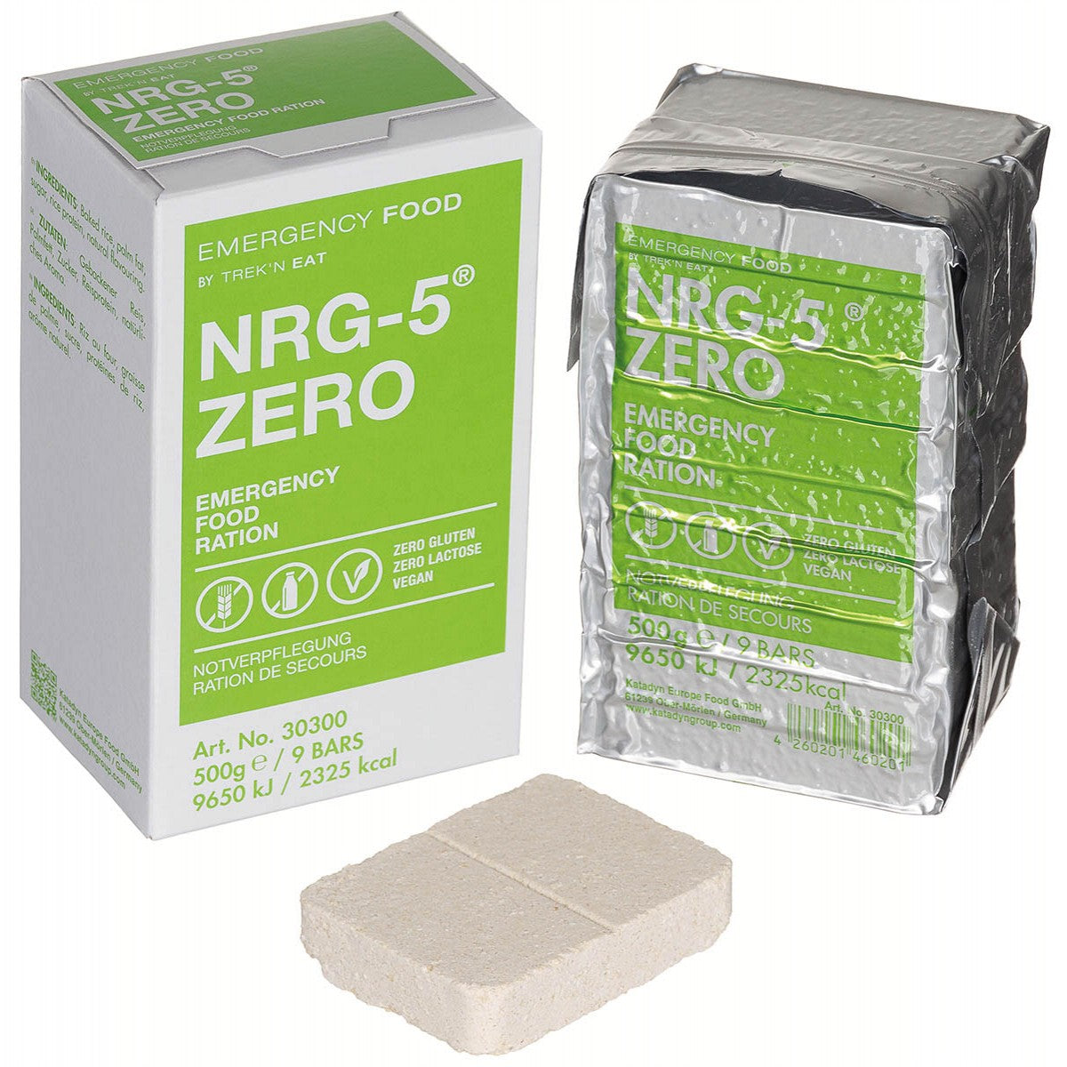 Notverpflegung, NRG-5, ZERO,500 g, (9 Riegel), 7% Mwst.