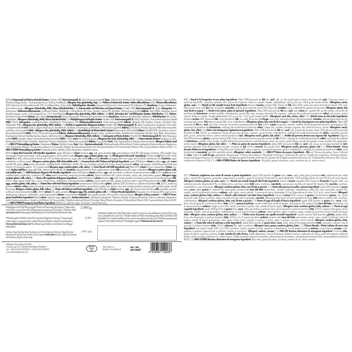 Trek 'n Eat, 7 Tage Ration,MEAT, 7% Mwst.