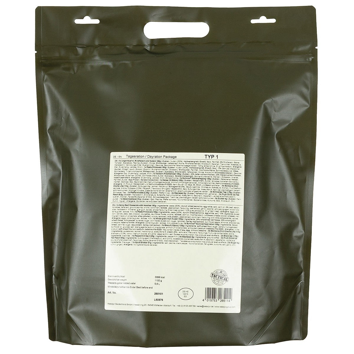 Trek 'n Eat, Tagesration,Typ I, 7% Mwst.