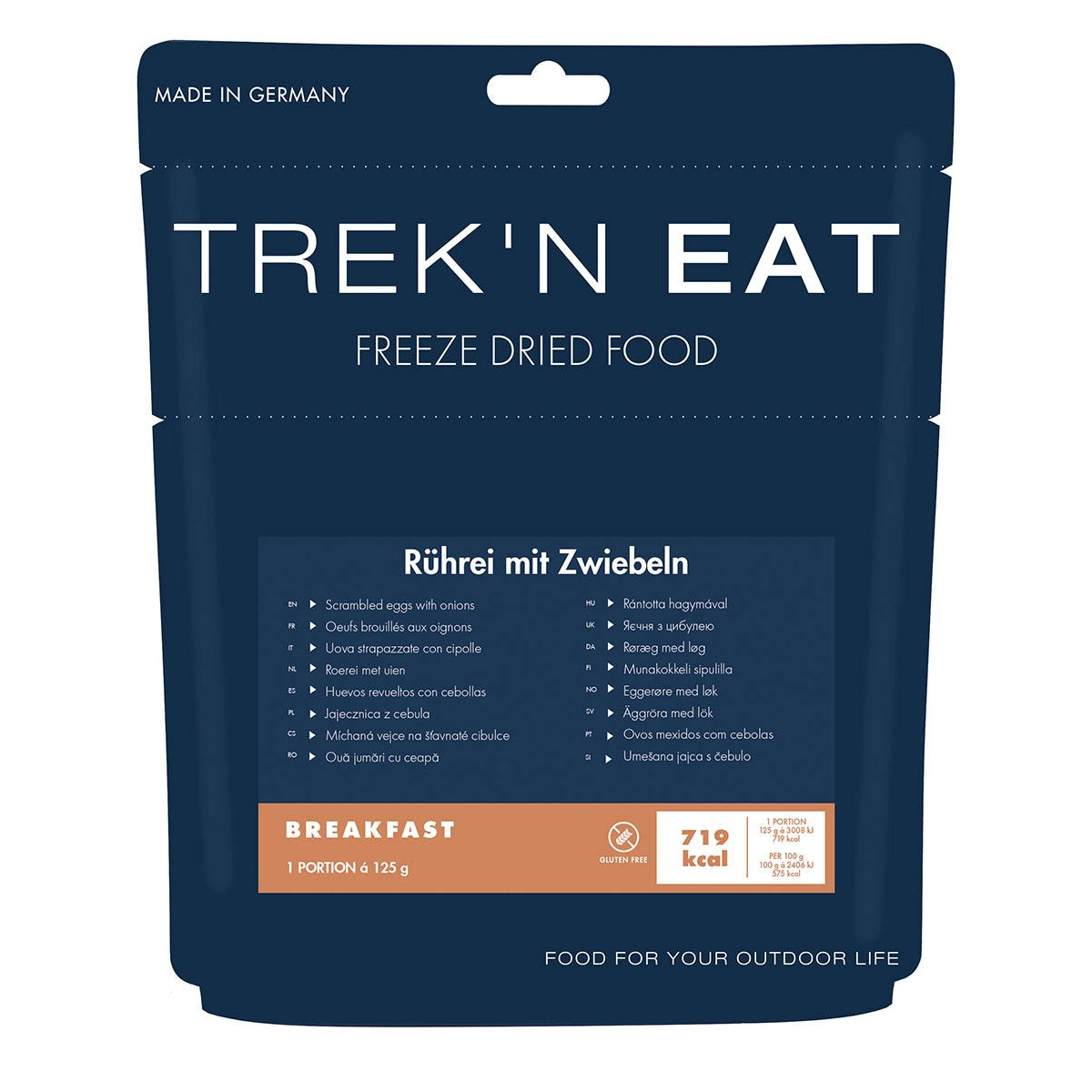 Trek 'n Eat, Rührei mitZwiebeln, 7% Mwst.