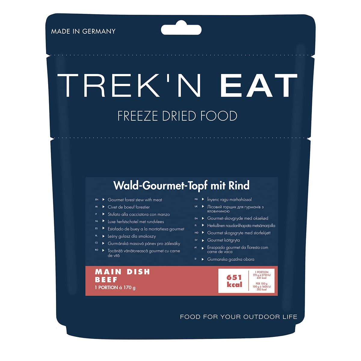 Trek 'n Eat, Wald-Gourmet-Topf mit Rind, 7% Mwst.