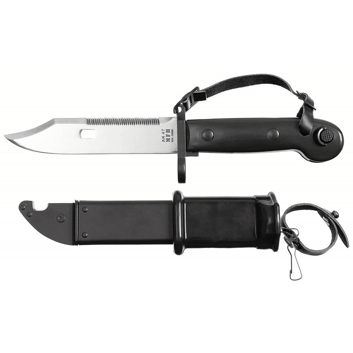 Bajonett, AK 47, schwarz,Kunststoffgriff, Scheide