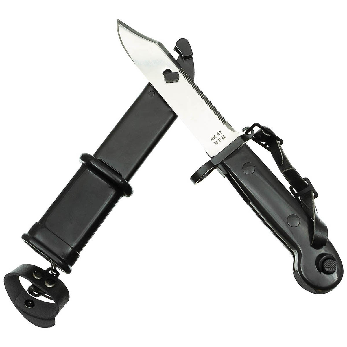 Bajonett, AK 47, schwarz,Kunststoffgriff, Scheide