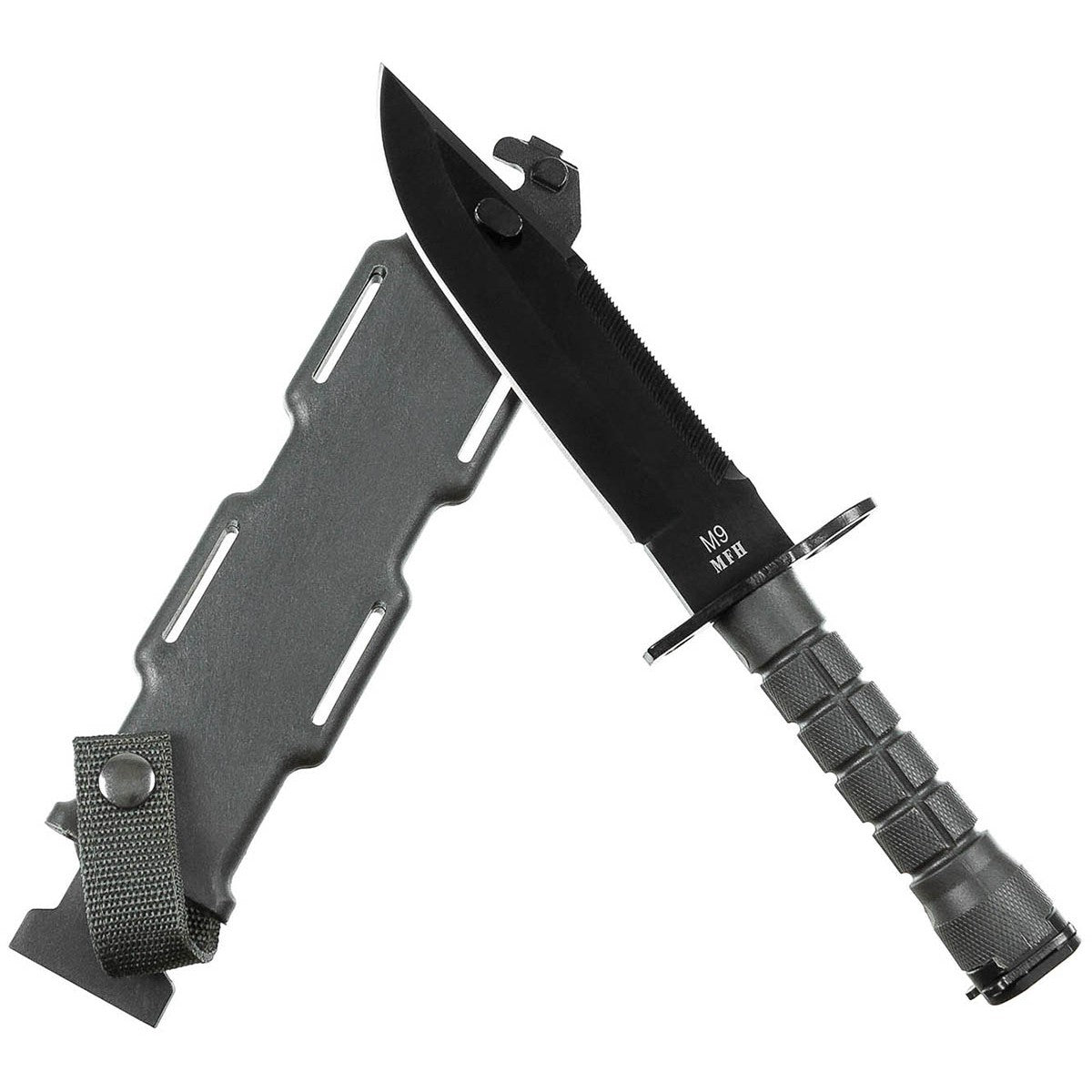 Bajonett, M9, oliv,Kunststoffgriff, Scheide