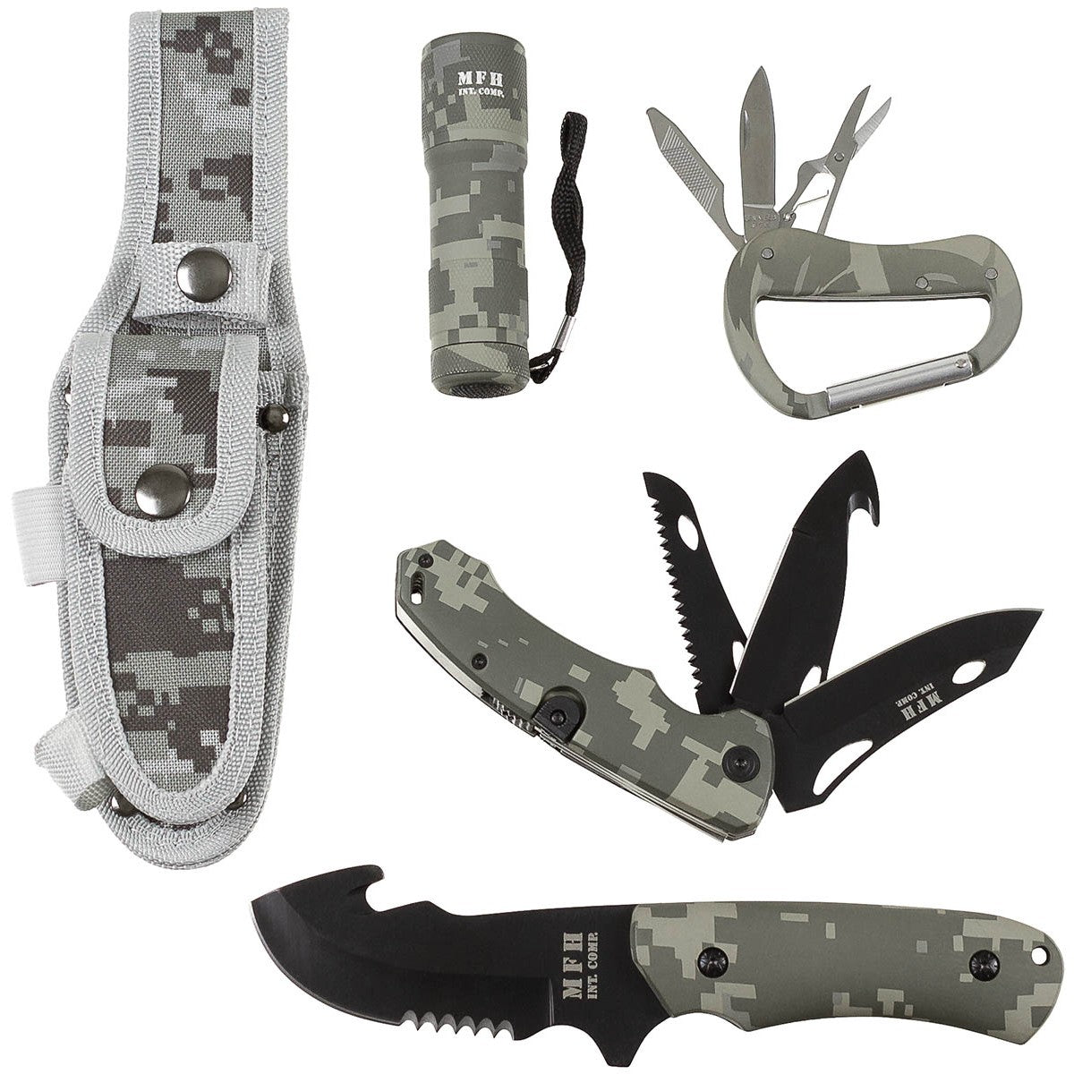 Messerset, AT-digital,Kunststoffgriff, Scheide