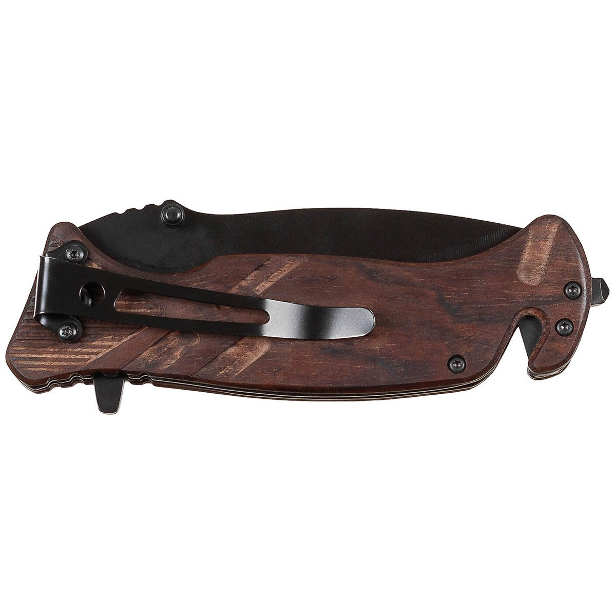 Klappmesser, Einhand,Holzgriff, mit Feuerstarter