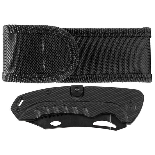 Klappmesser, 2 in 1,schwarz, G10-Griff