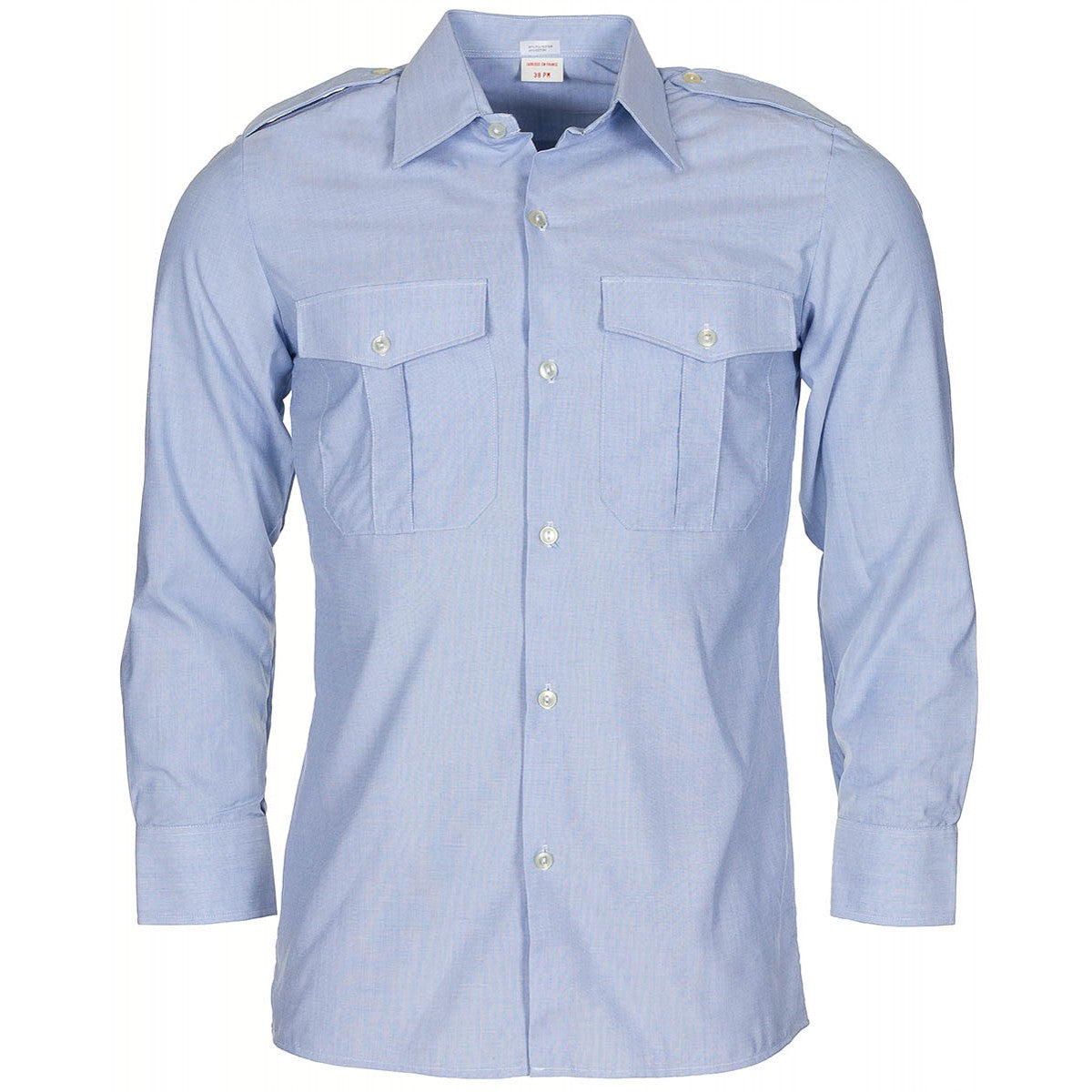 Franz. Diensthemd, blau,Schulterklappen, neuw.