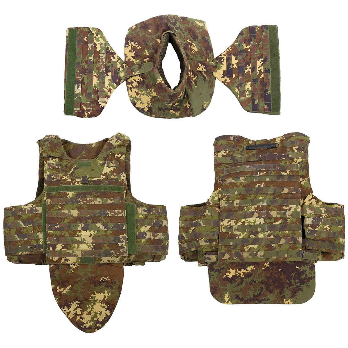 Ital. Schutzweste, NC4-09,vegetato, gebr. (EXP.BESCHRÄ.)