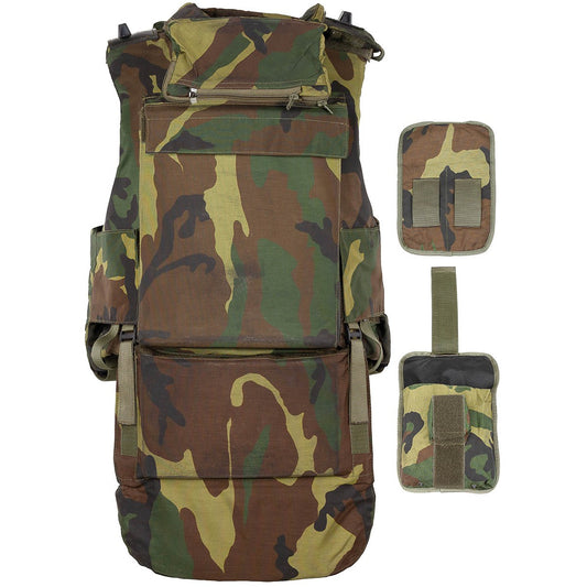 Ital. Schutzweste, woodland,gebr., II Wahl (EXP.BESCHR.)